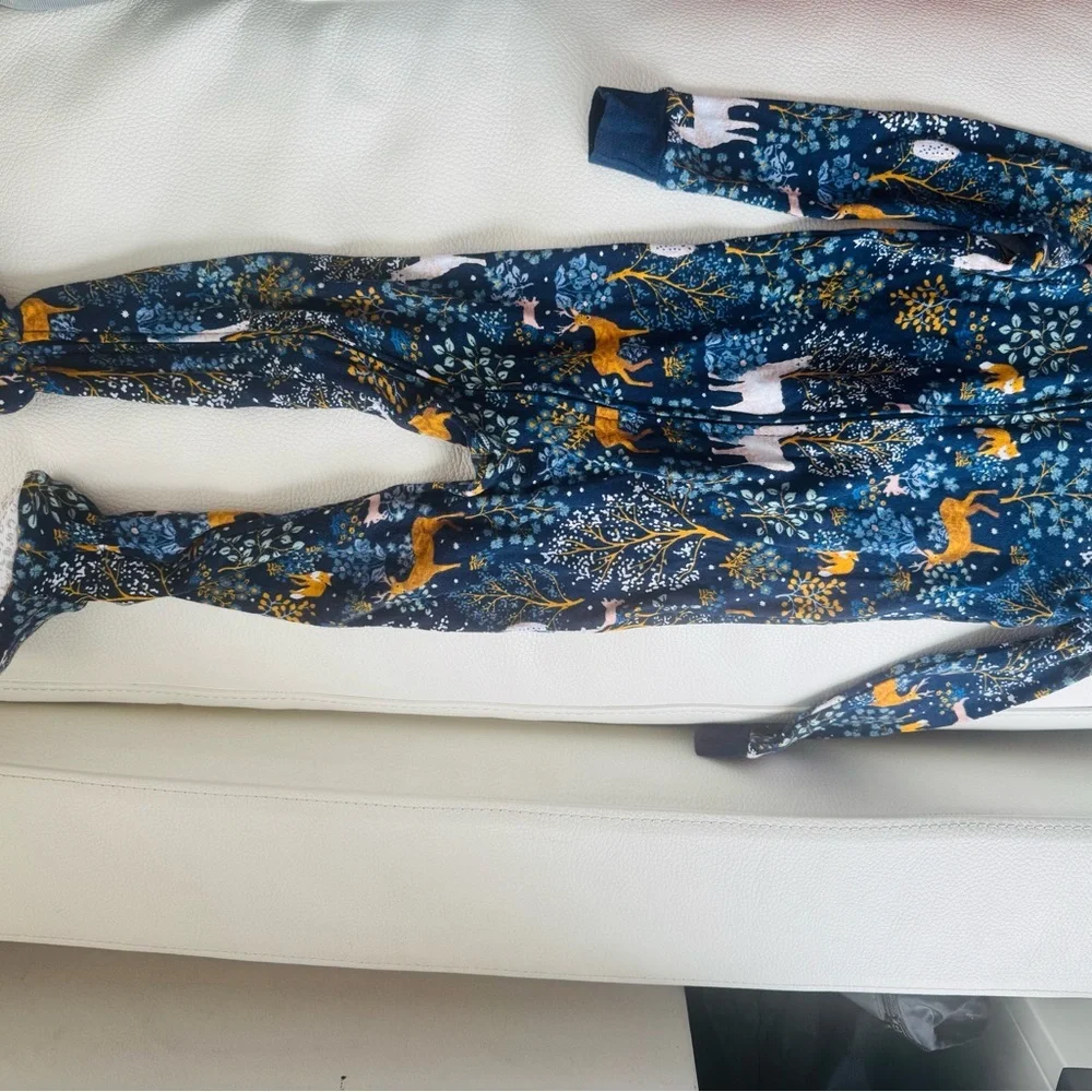 Baby Girl Carter's Deer Print Footie Pajamas 24 mo (2T)